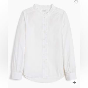 J. Crew Factory Ruffle-placket button-up top